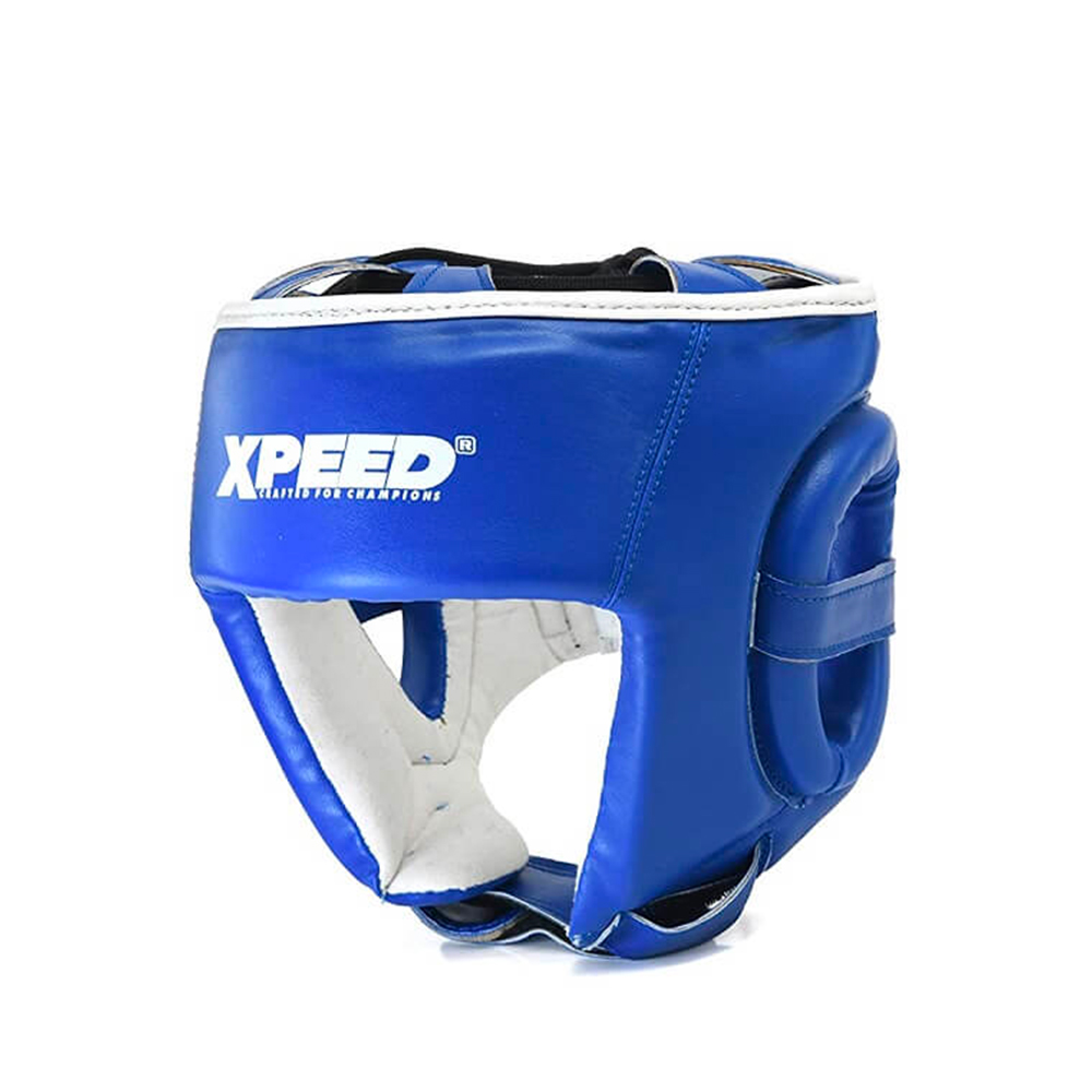 Xpeed Xp103 Leather Contest Headguard (Blue)